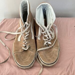 Tan High-Top Sneakers
